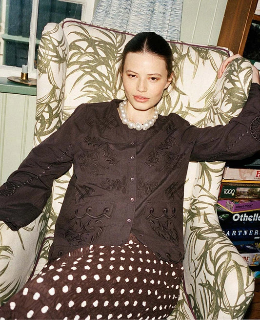 ESTER SHIRT -SEAL BROWN
