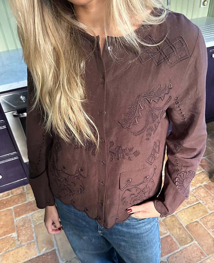 ESTER SHIRT -SEAL BROWN