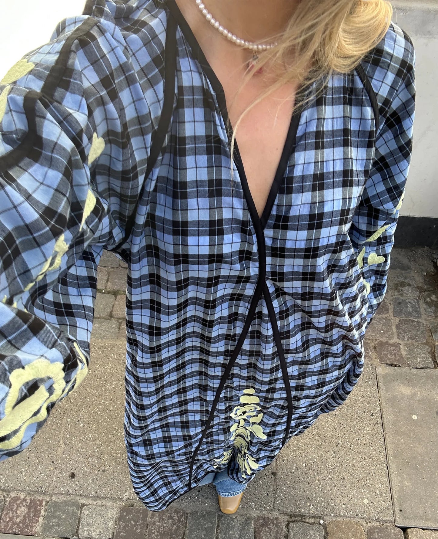 FRAN DRESS - BLUE CHECKS