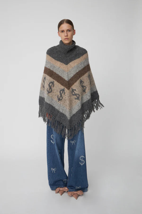 HÅNDLAVET PERU PONCHO - BROWN