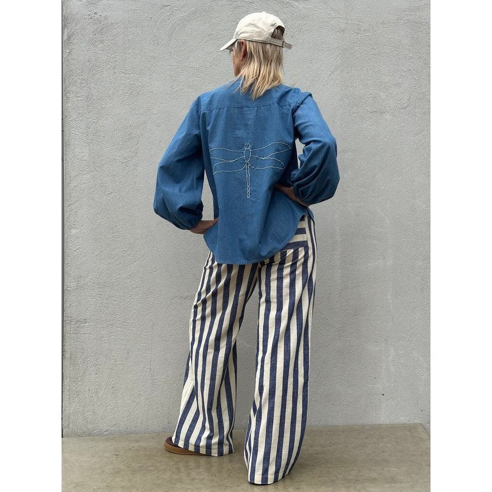 HONOLULU WIDE STRIPE - DARK BLUE