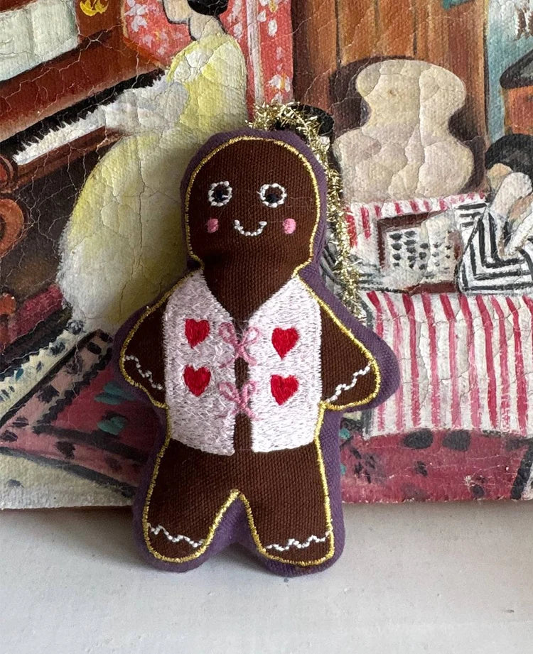 GINGERBREAD MAN ORNAMENT - BROWN