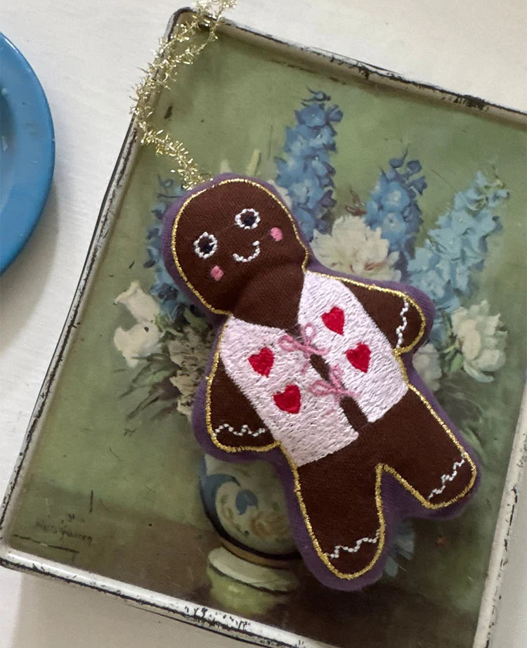 GINGERBREAD MAN ORNAMENT - BROWN
