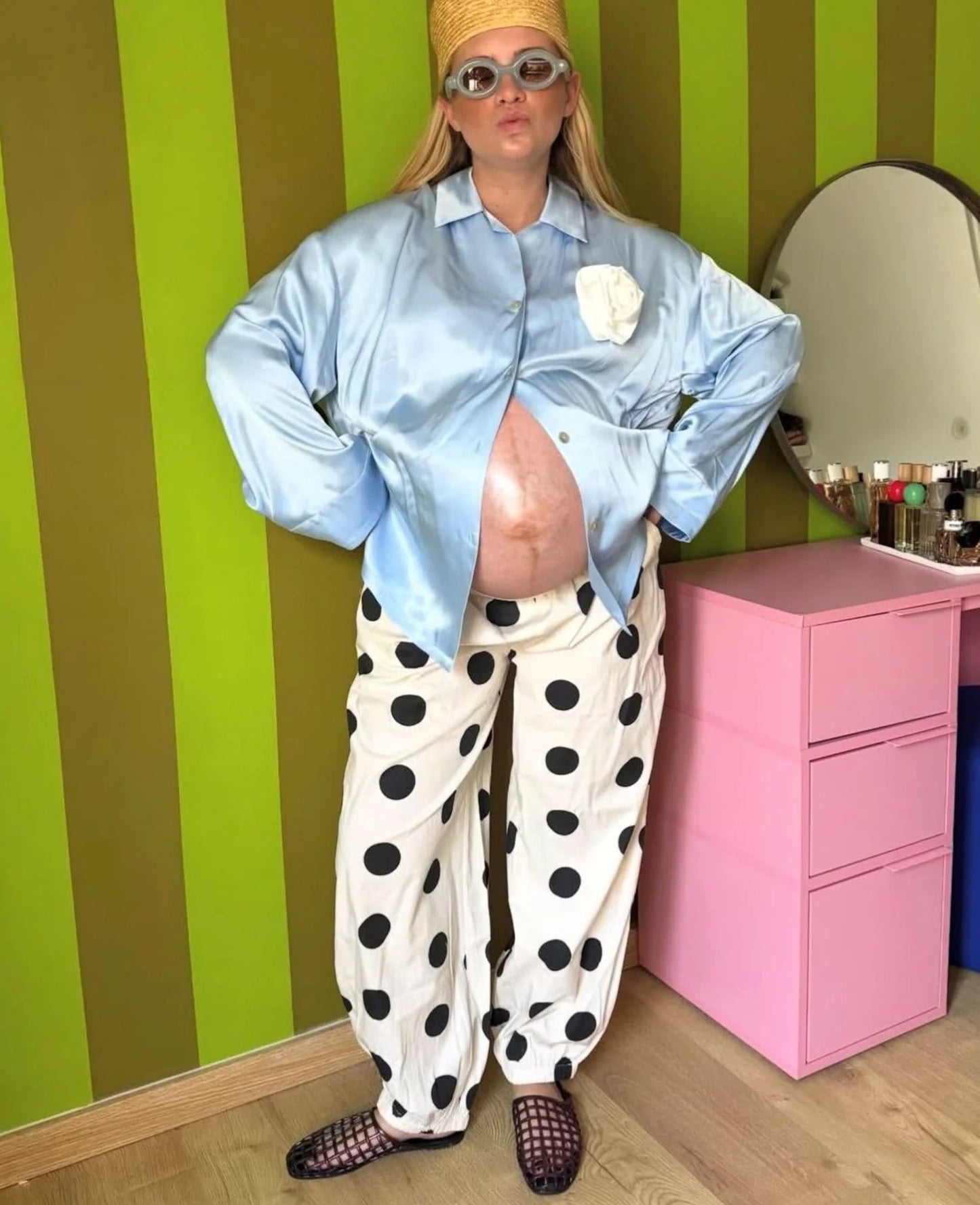 ILUNA PANTS - BLACK DOT