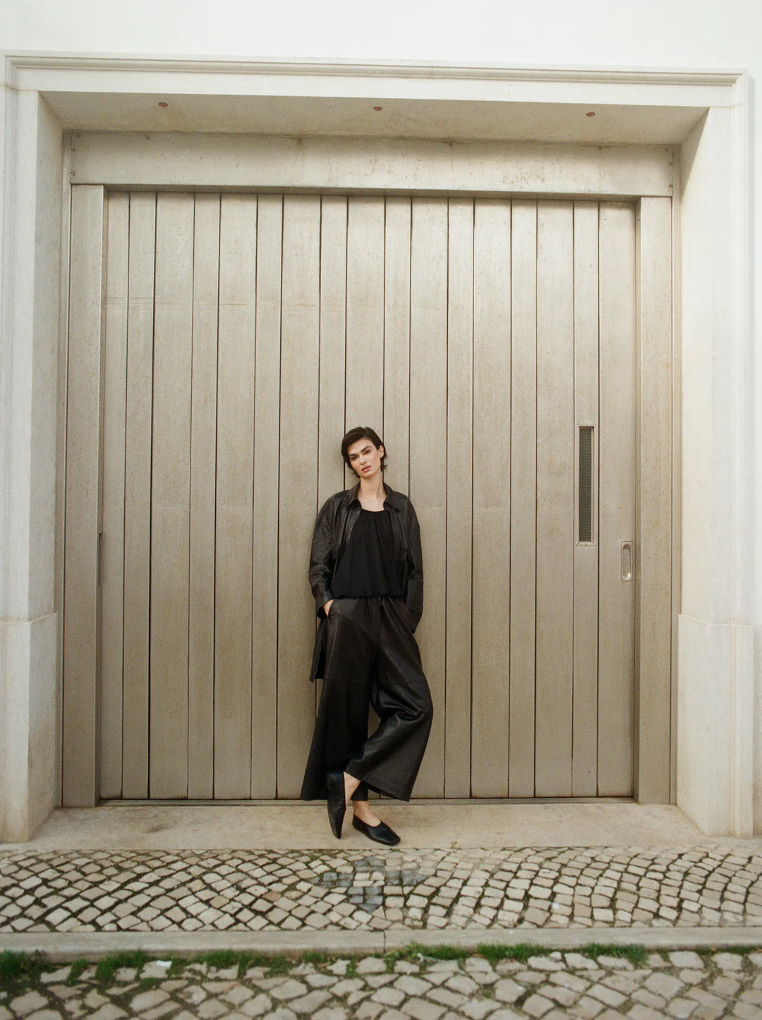 FRANKIE PANTS - LEATHER BLACK
