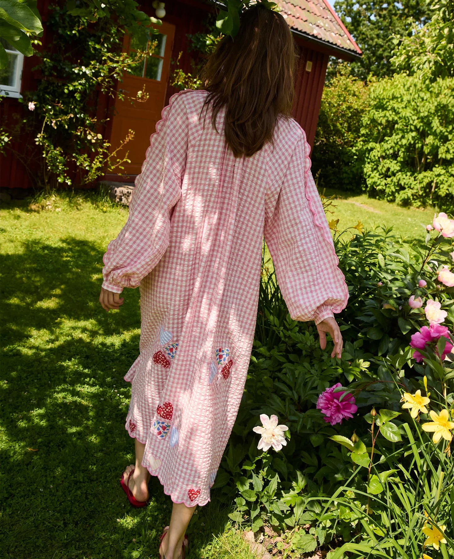 KAMAL DRESS -CHECKS POINK