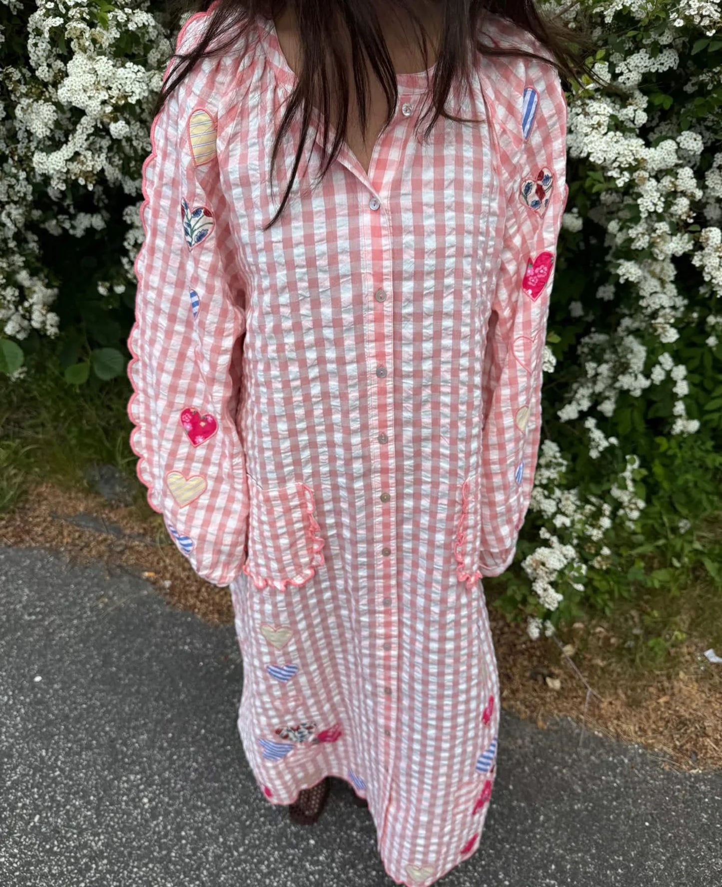 KAMAL DRESS -CHECKS POINK
