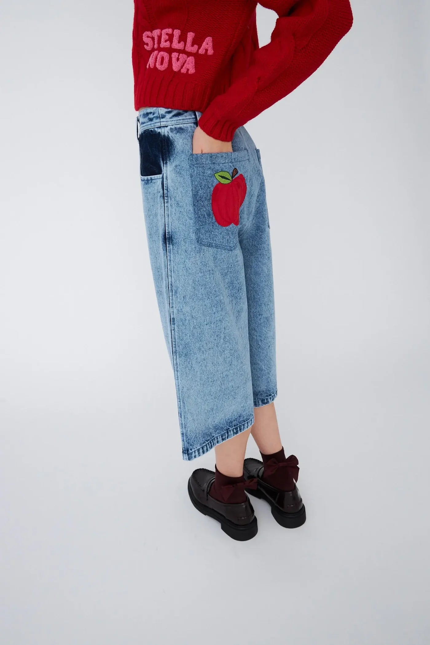 LONG DENIM SHORTS - DENIM BLUE