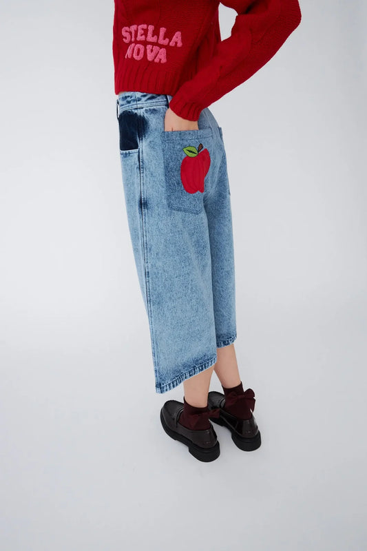 LONG DENIM SHORTS - DENIM BLUE