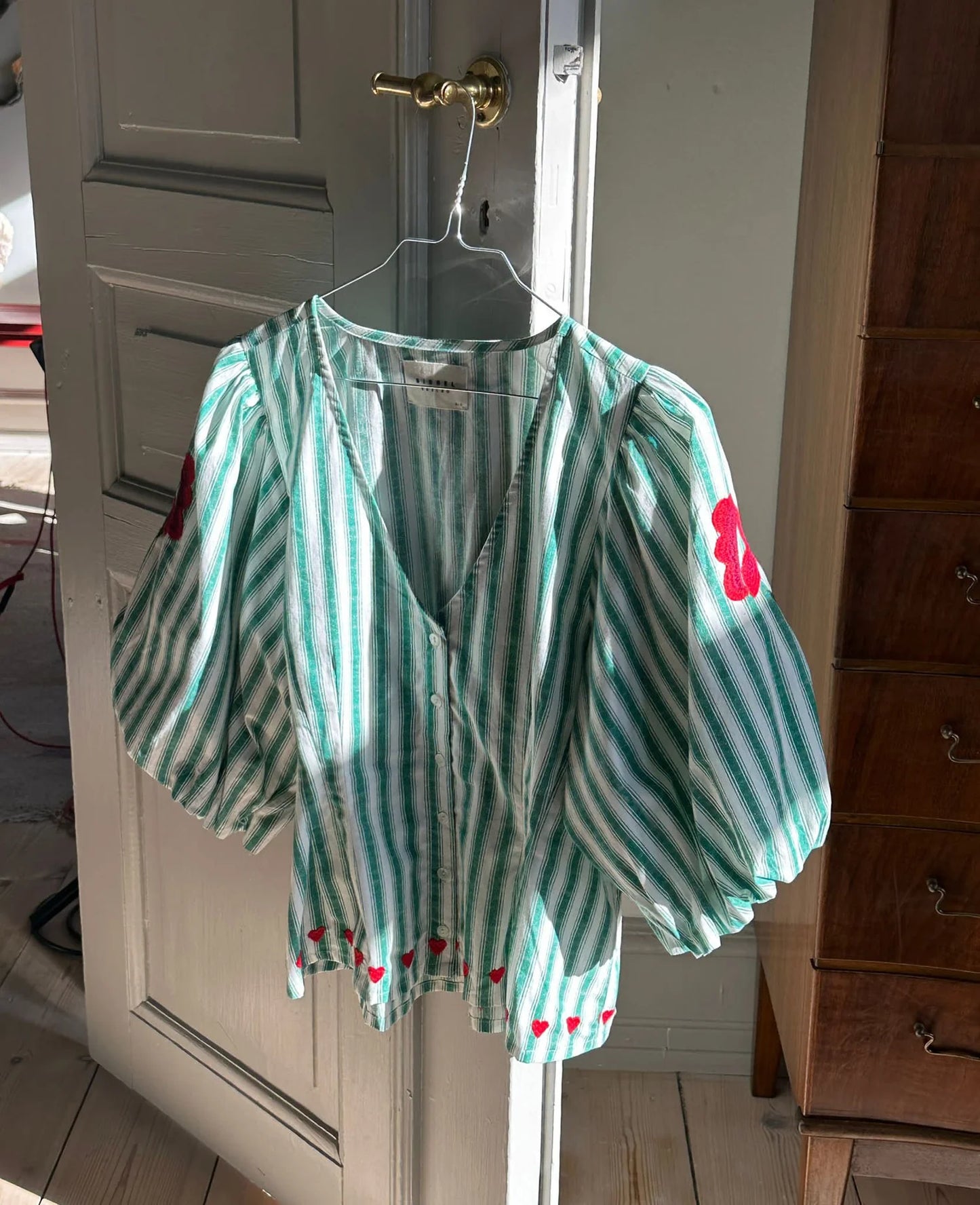 LOTTA SHIRT - GREEN STRIPES