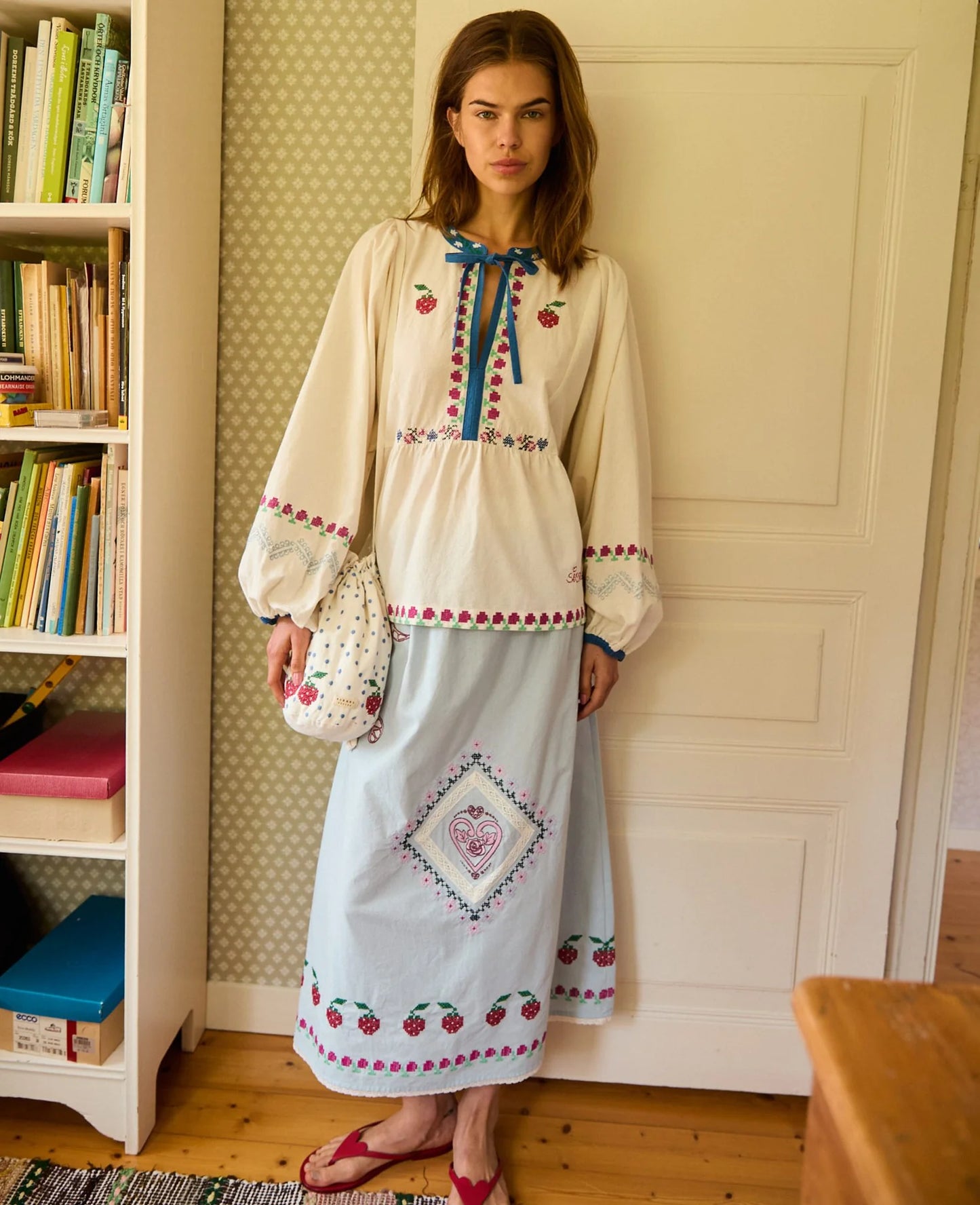 LOUISE SKIRT - BABY BLUE