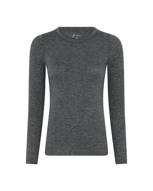 LUCCA CASHMERE TOP - GRÅ MELANGE
