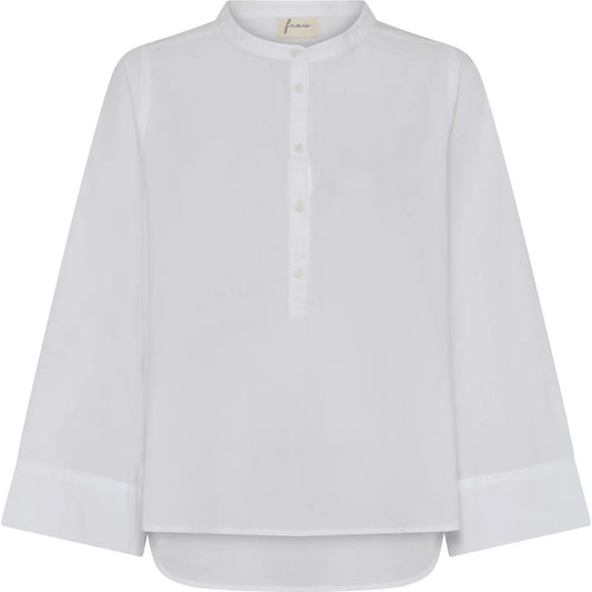 MADRID WIDE SLEEVE SKJORTE - BRIGHT WHITE