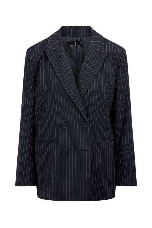MARGARET BLAZER - DARK NAVY PINSTRIPE