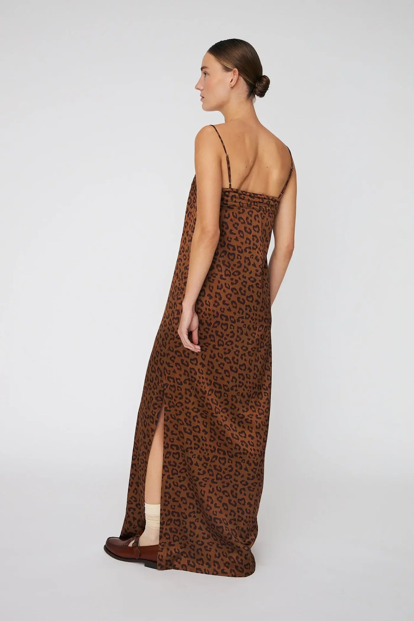 MAXI ANIMAL PRINTED SILK DRESS