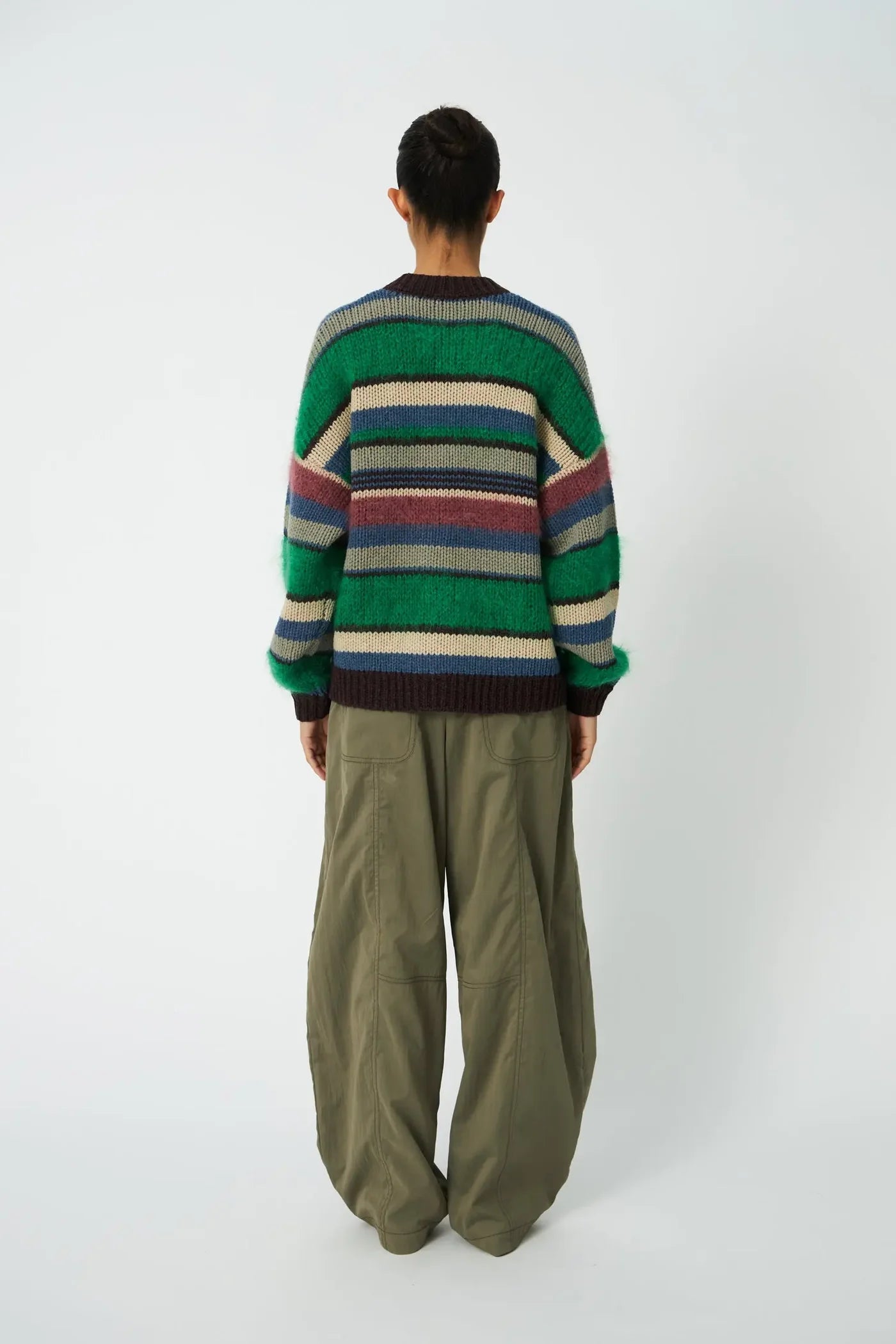 MULTISTRIBET CARDIGAN - FLERFARVET