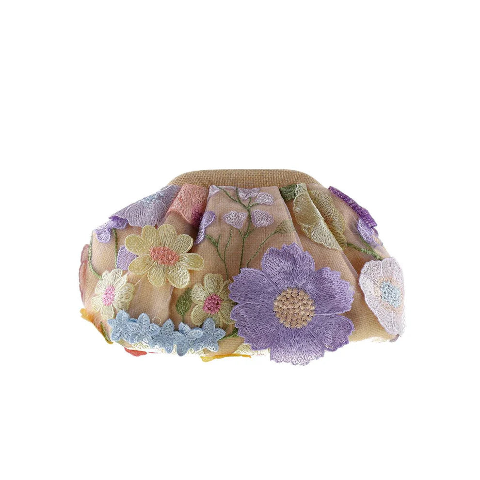 AMALIE TASKE - BEIGE/FERSKEN MULTI