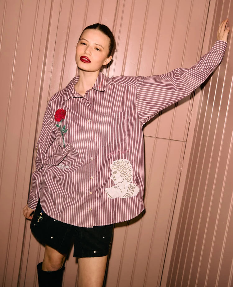 PLI SHIRT - PURPLE STRIPES