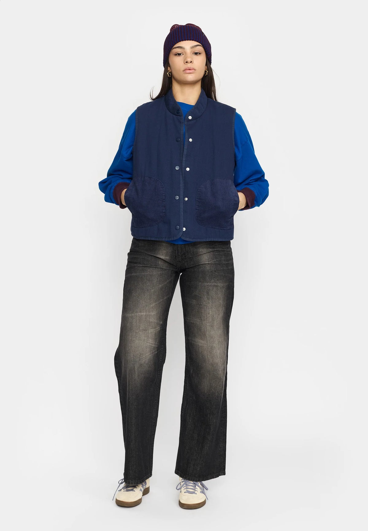 QUILTED VEST - BLUE