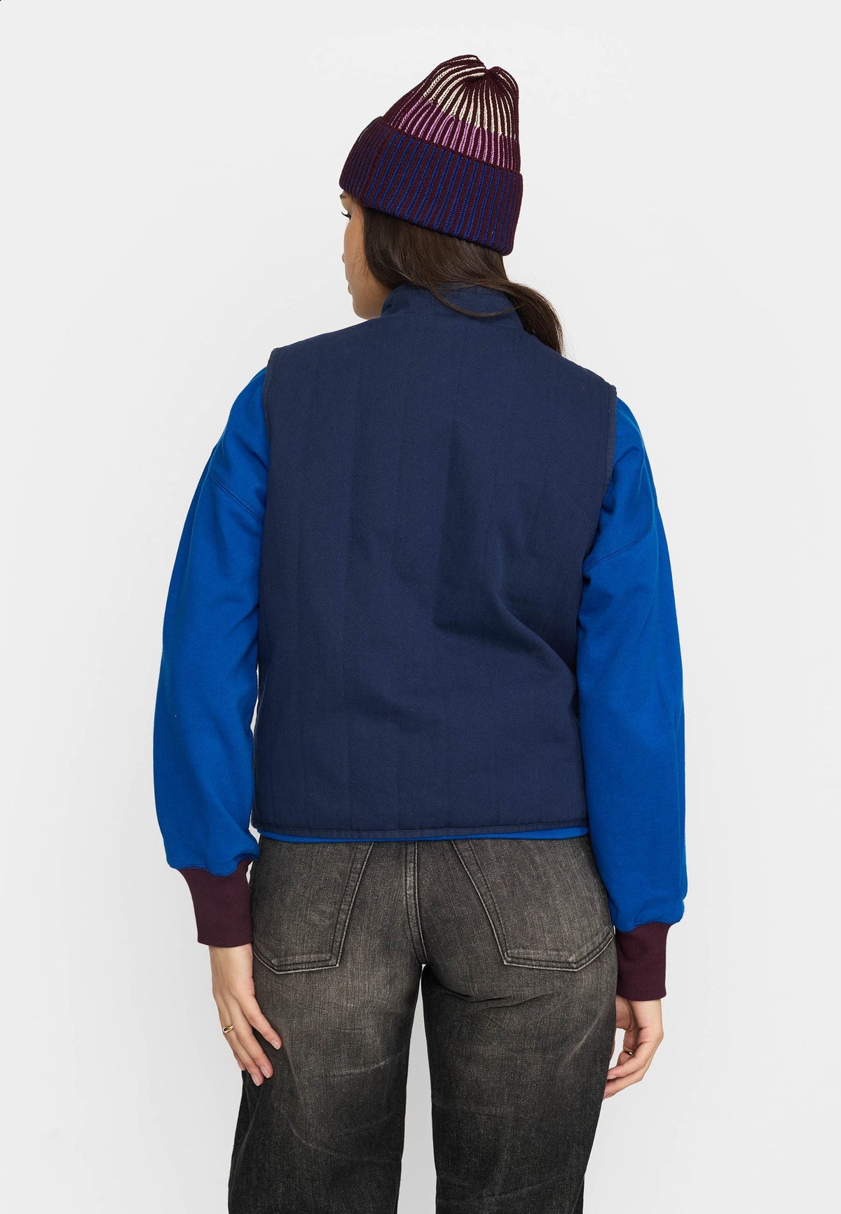 QUILTED VEST - BLUE