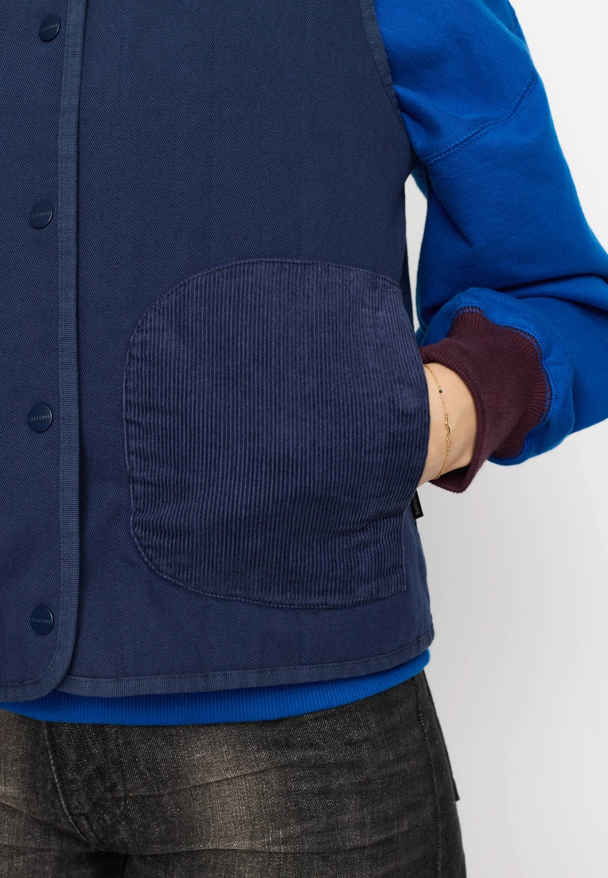 QUILTED VEST - BLUE