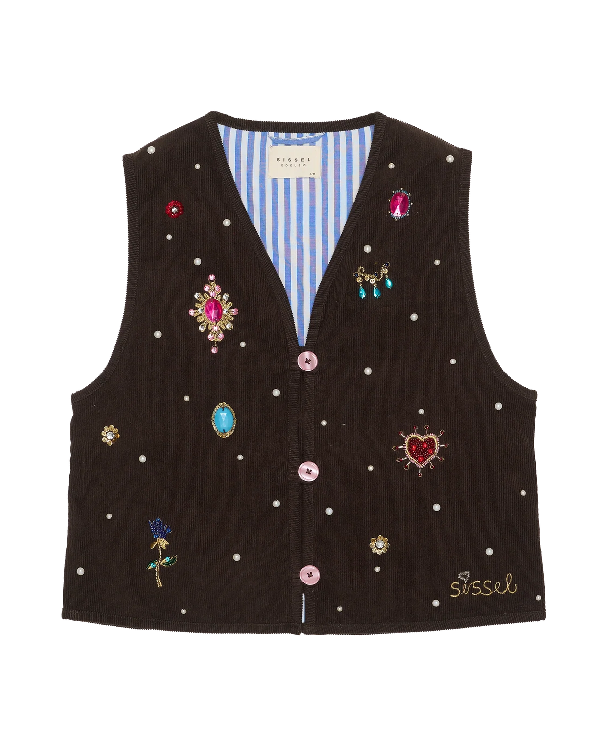 RITA VEST - BROWN