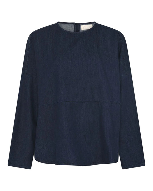 ROMEO  DENIM TOP - DARK BLUE