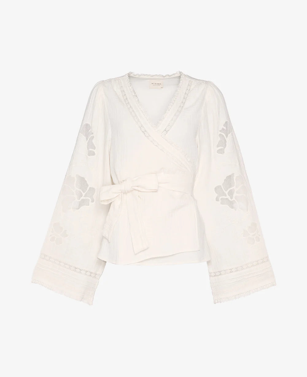 WINFREY WRAP TOP - OFF WHITE