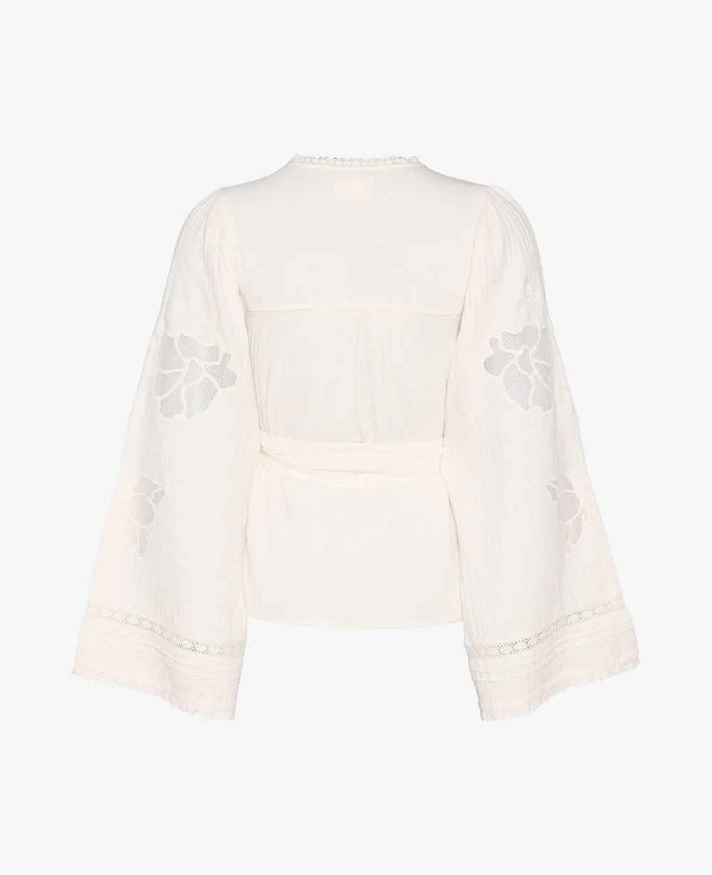 WINFREY WRAP TOP - OFF WHITE