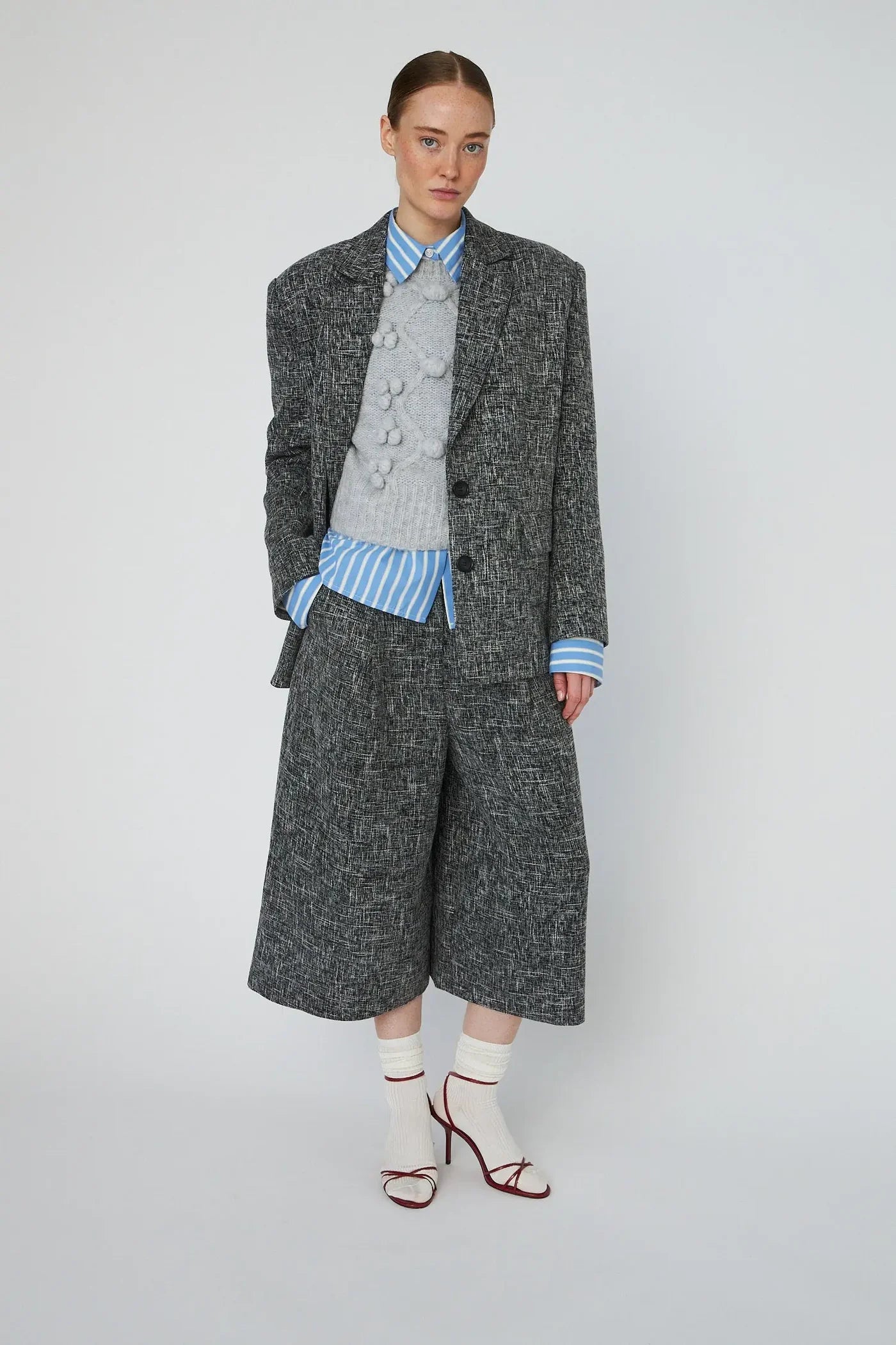 SALT AND PEBBER OVERSIZED BLAZER - FLINTSTONE