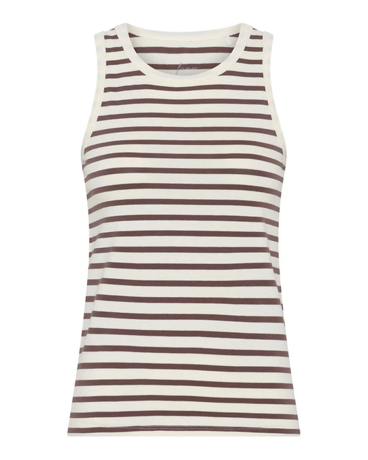 SAN DIEGO TANK TOP - BROWN STRIPE