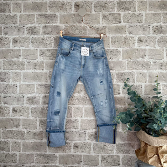 FRET BUKSER 1204 - DENIM