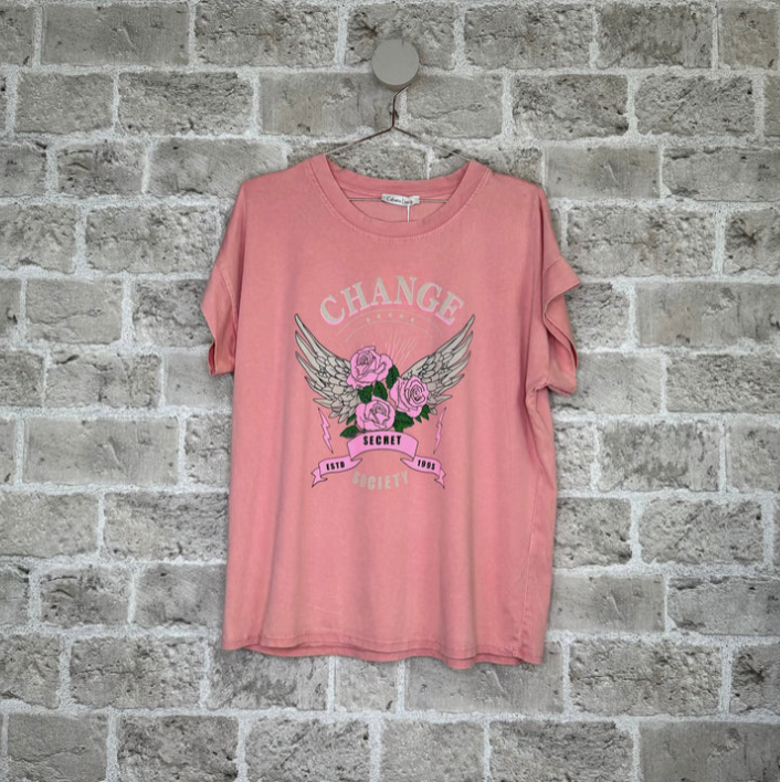 T- SHIRT SECRET 8131 - CORAL