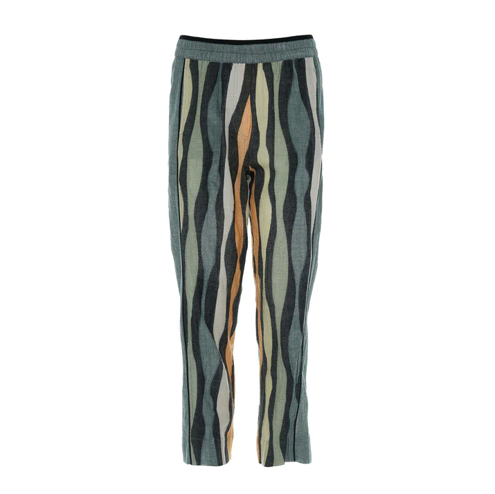 PANTS JACQUARD - KHAKI/TABAC
