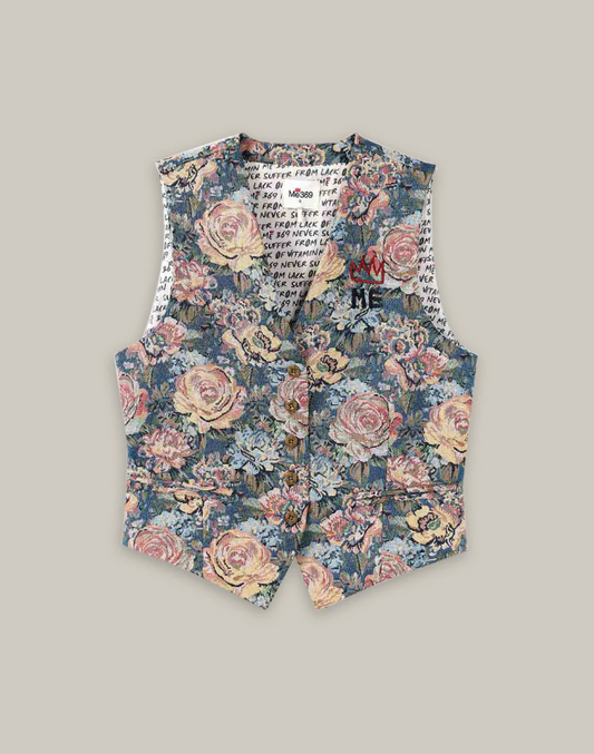 BLAIR ROSE BLUE JACQUARD VEST