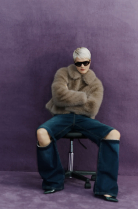 FAUX FUR FRAKKE - H5WW09