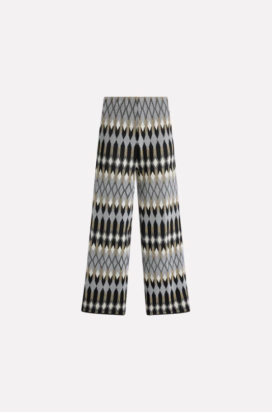 CROPPED LAMÉ-JACQUARD BUKSER - H5WH05