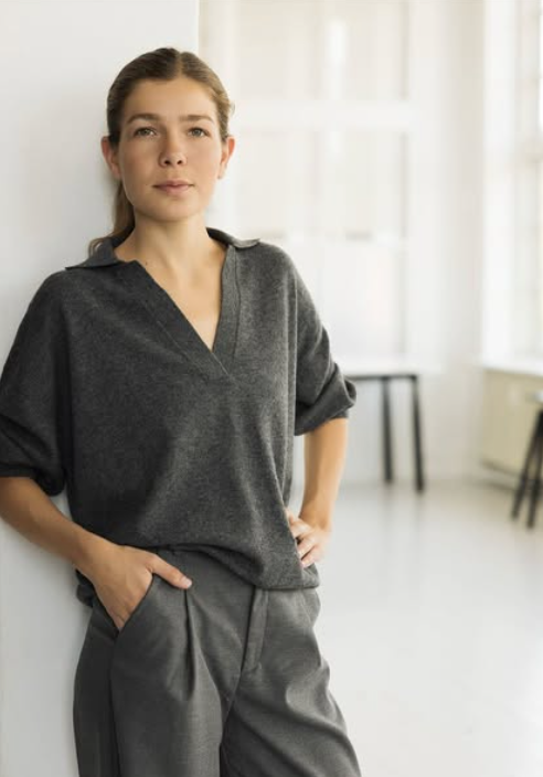 VIBEKE POLO - SLATE GRAY