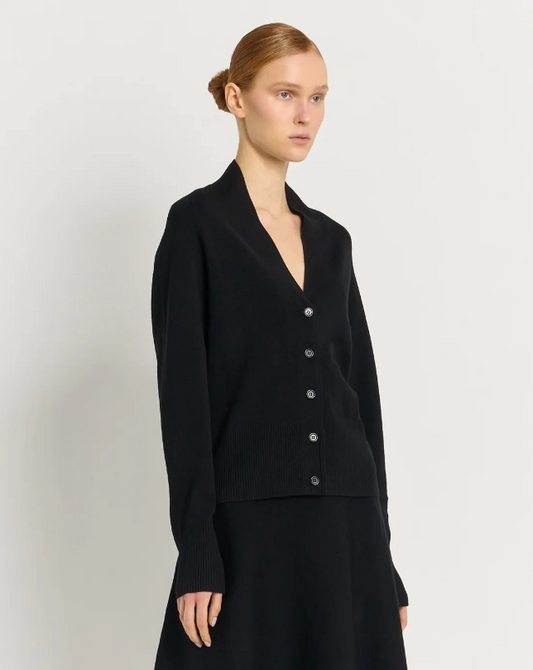 MERINOULD STRIK CARDIGAN - NERO I251044