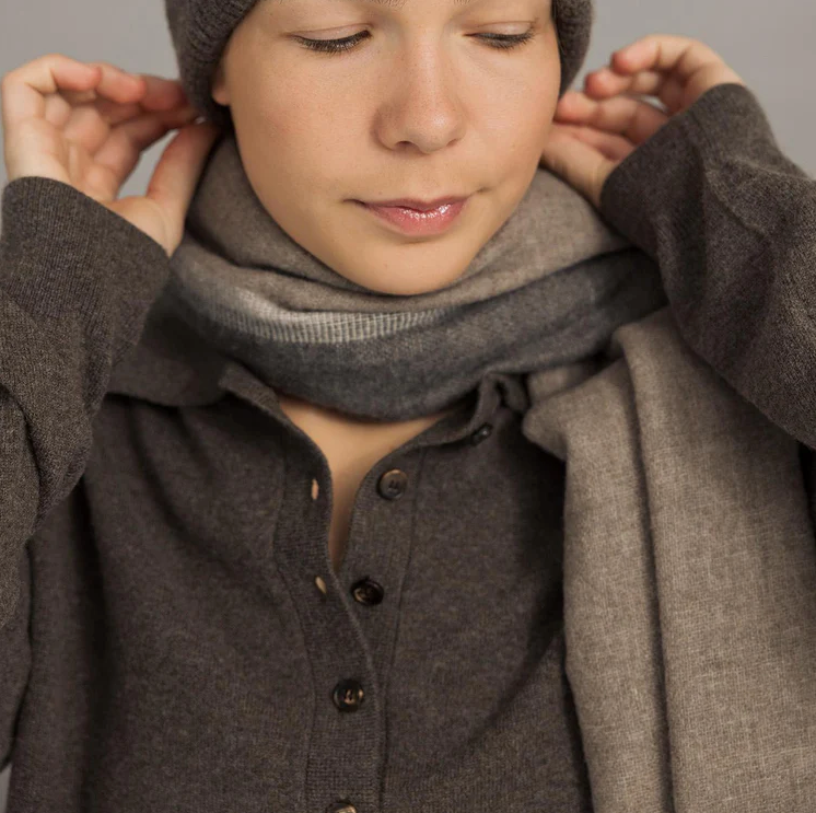 FERNANDO ULD TØRKLÆDE - BEIGE GREYISH