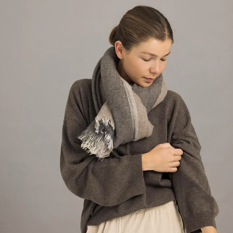 FERNANDO ULD TØRKLÆDE - BEIGE GREYISH