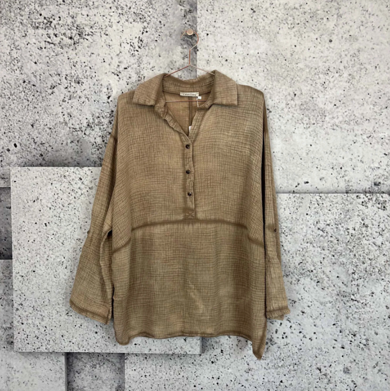 SCILLA SKJORTE - 1559 CAMEL