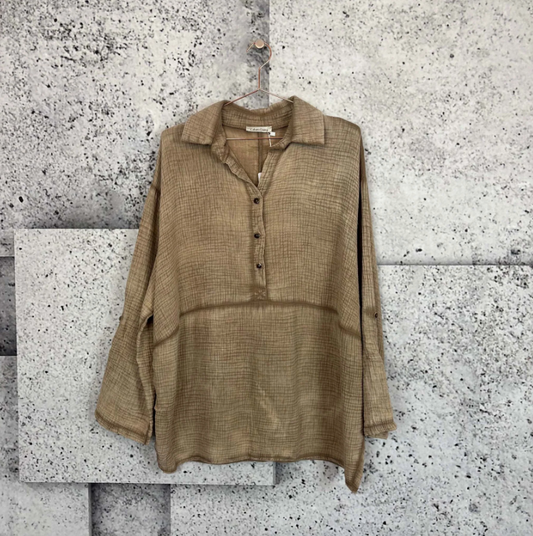 SCILLA SKJORTE - 1559 CAMEL