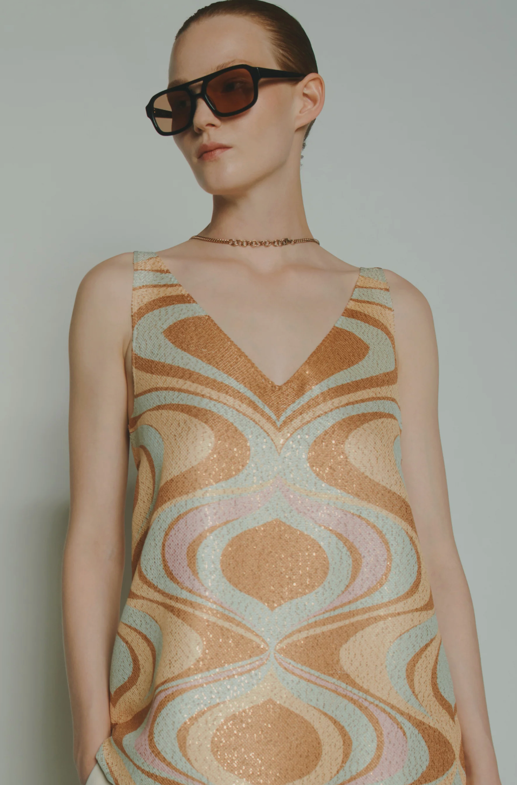 PAILLET STRIKKET TOP - MULTICOLOUR