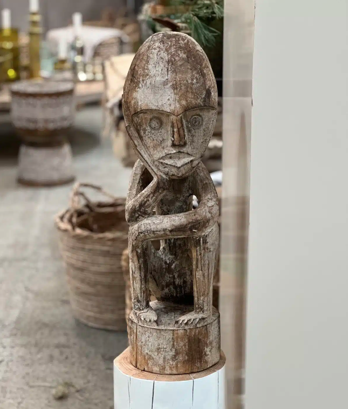 TRÆ SKULPTUR - THE BALI THINKER - H60