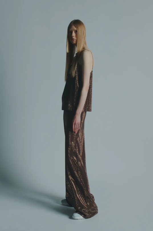 MICRO BEADED TROUSERS - H6SP12