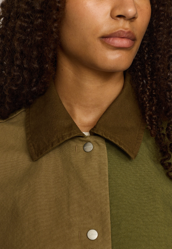 BLOCK TRENCHCOAT - 77350 - ARMY
