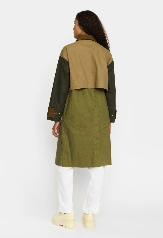 BLOCK TRENCHCOAT - 77350 - ARMY