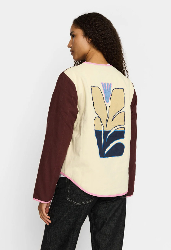QUILTED JACKET - 77361 - BURGUNDY