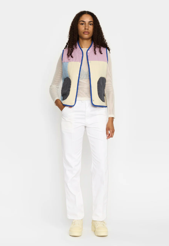 QUILTET PATCHWORK VEST - 77362 - LIGHTPURPLE